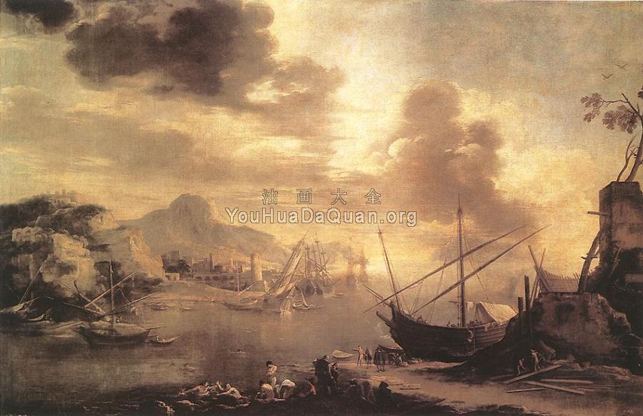 View of the Gulf of Salerno - 萨尔瓦多·罗萨